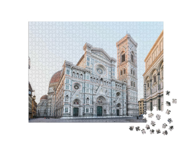 Puzzel 1000 stukjes „Zonsopgang boven de kathedraal van Santa Maria del Fiore in Florence“