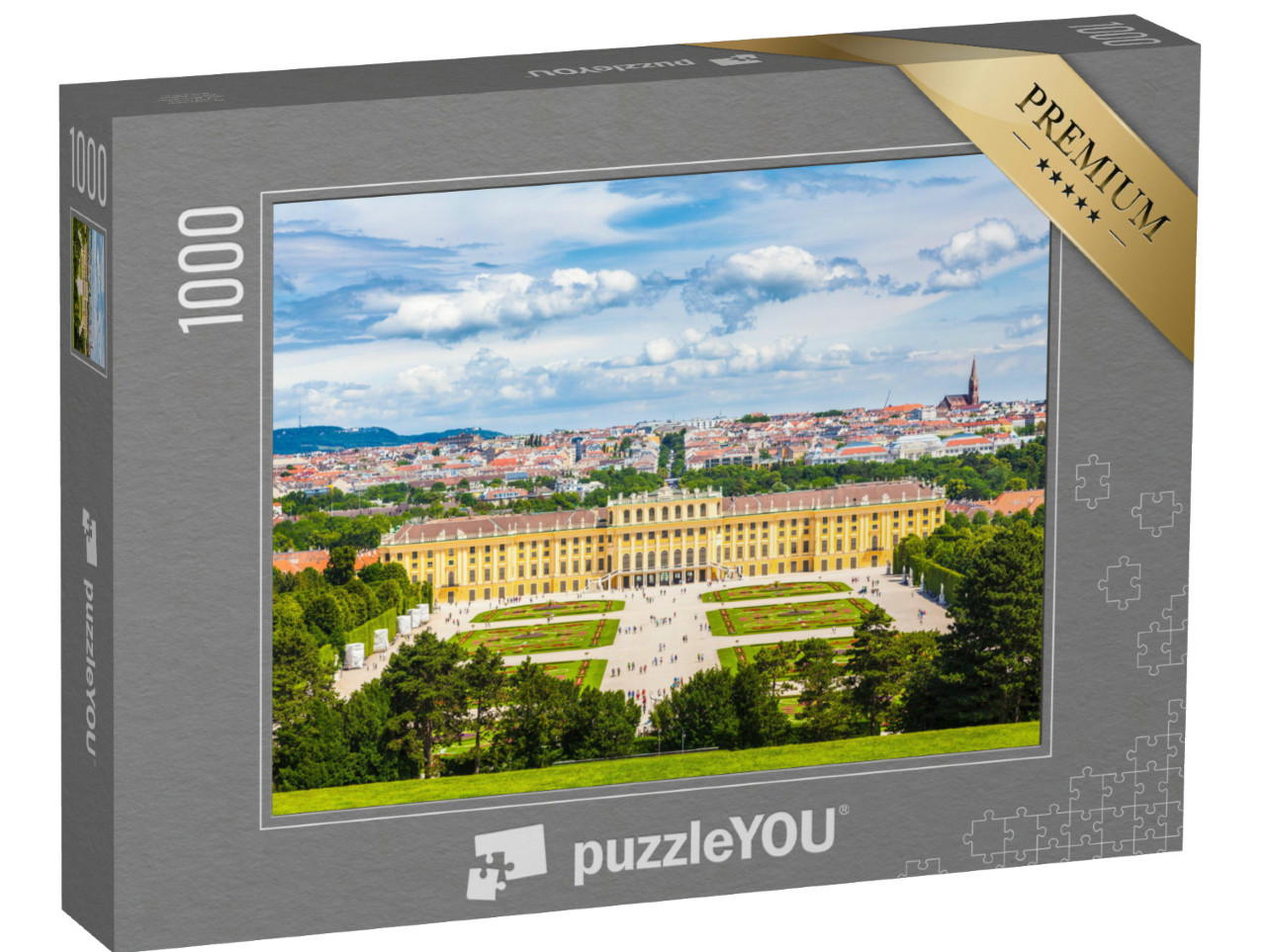 Puzzel 1000 stukjes „Paleis Schönbrunn met de Grote Parterre Tuin“