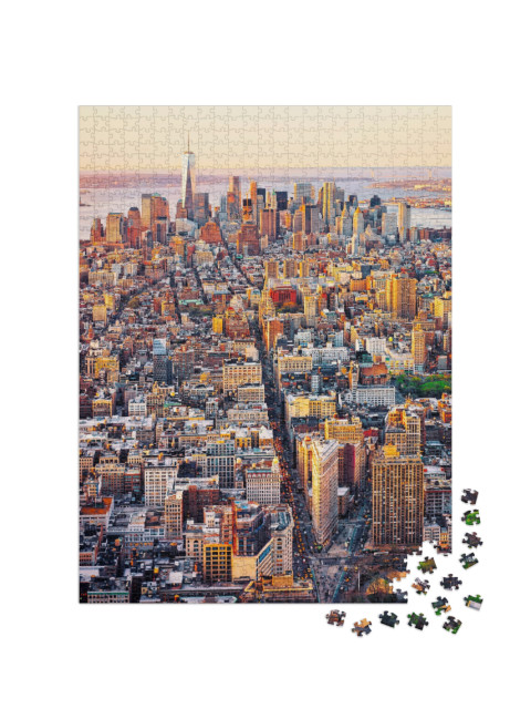 Puzzel 1000 stukjes „Luchtfoto van New York“