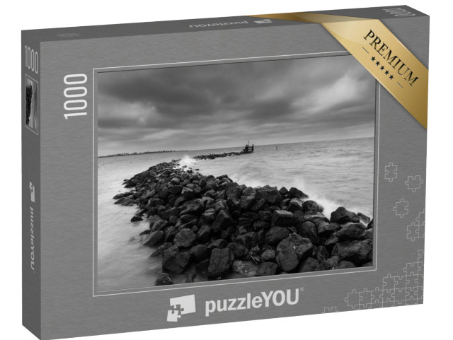 Puzzel 1000 stukjes „Stenen dammen in het Markermeer“