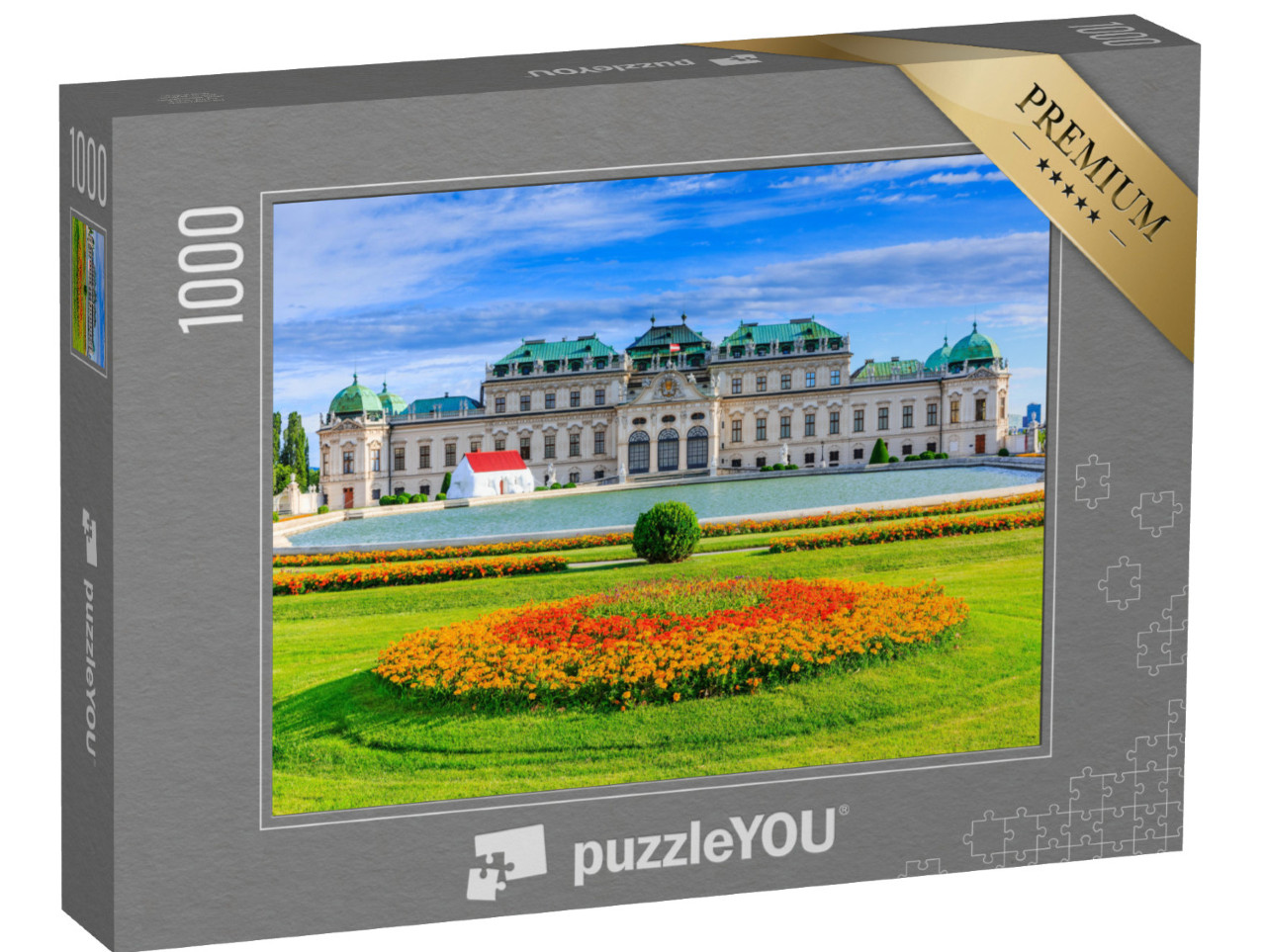 Puzzel 1000 stukjes „Paleis en tuin Upper Belvedere, Wenen, Oostenrijk“