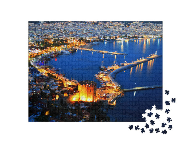 Puzzel 1000 stukjes „Alanya, Turkse Rivièra bij nacht“