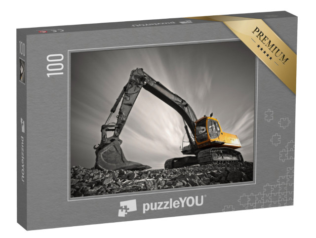 Puzzel 100 stukjes „Graafmachine op stenige grond“