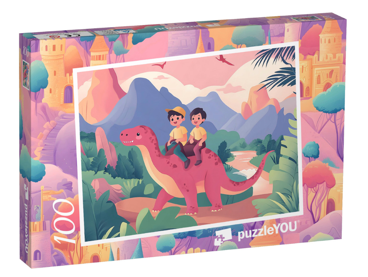 Puzzel 100 stukjes „Een dag in Dino-Land“
