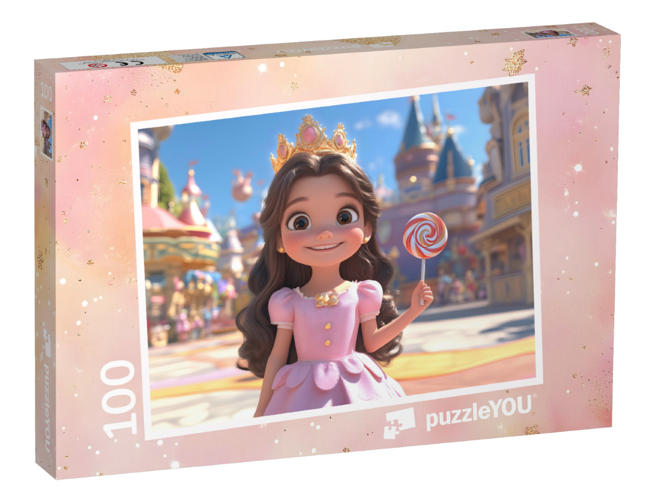 Puzzel 100 stukjes „De lollyprinses in het land van melk en honing“