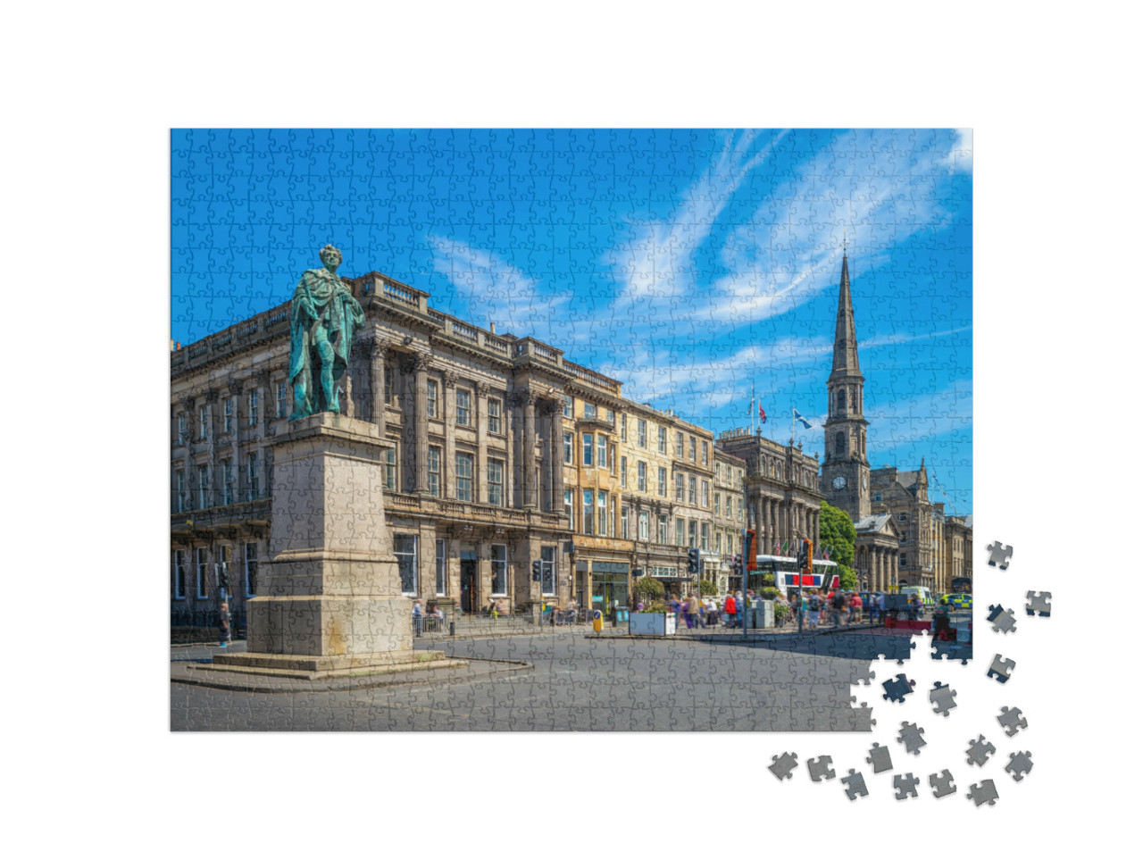 Puzzel 1000 stukjes „George Street in Edinburgh, Schotland“