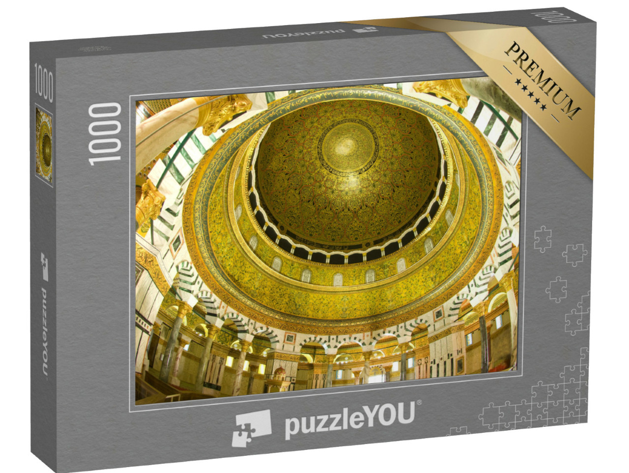 Puzzel 1000 stukjes „Binnenaanzicht van de koepel van de Rotskoepel, Jeruzalem“