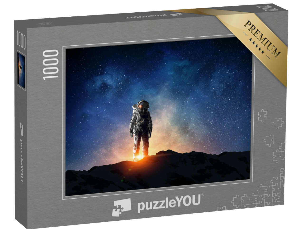 Puzzel 1000 stukjes „Een astronaut en zijn missie“