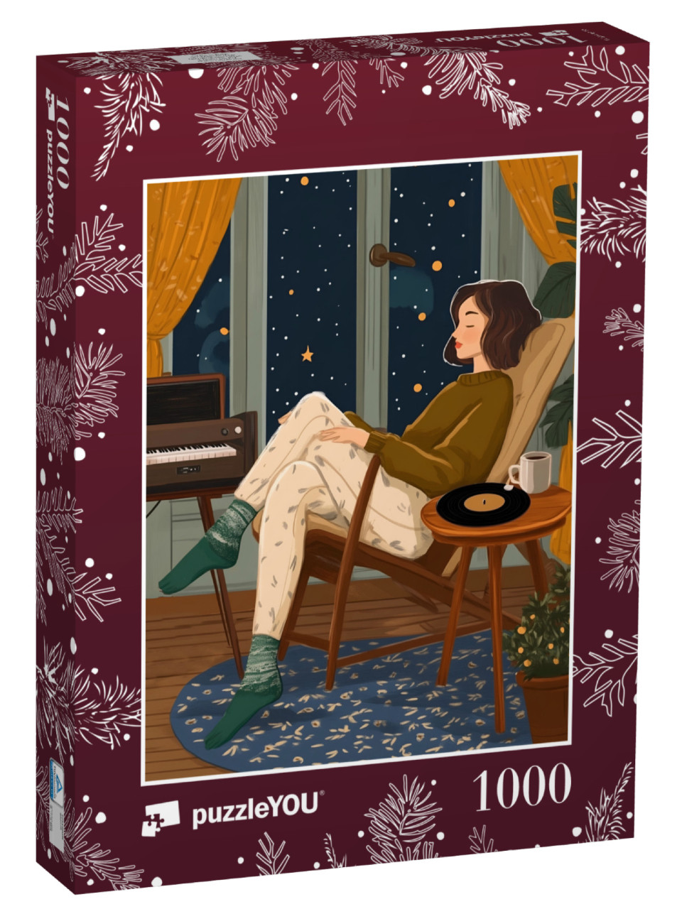 Puzzel 1000 stukjes „Me-Time : Profiter de la période de Noël“