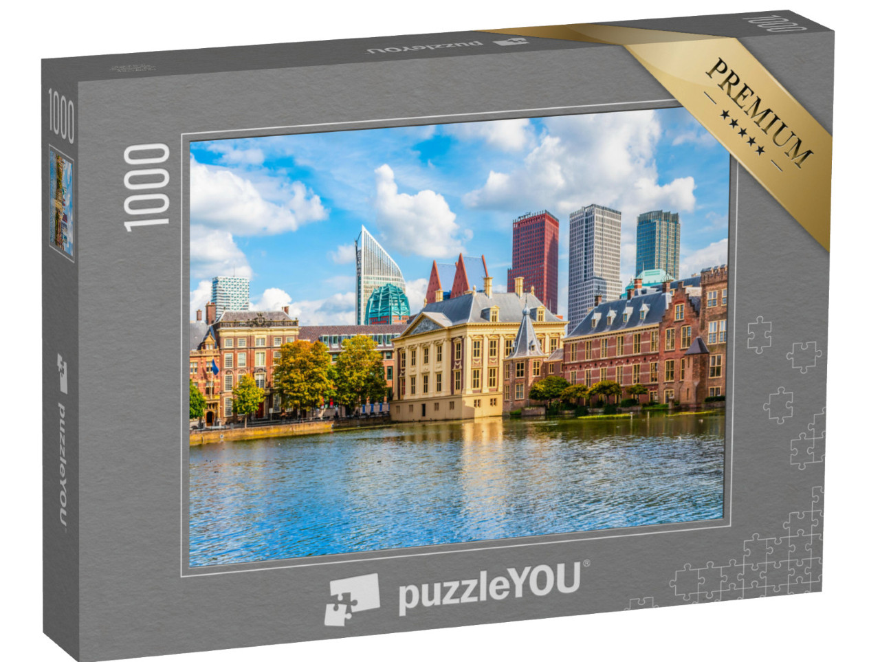 Puzzel 1000 stukjes „Skyline van Den Haag, Nederland“