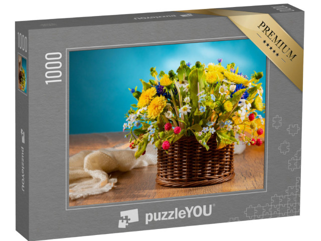 Puzzel 1000 stukjes „Mand met wilde bloemen“