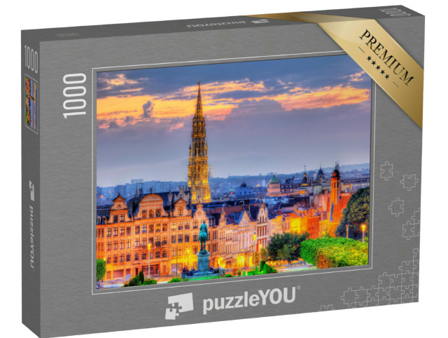 Puzzel 1000 stukjes „Brussel in de avond“