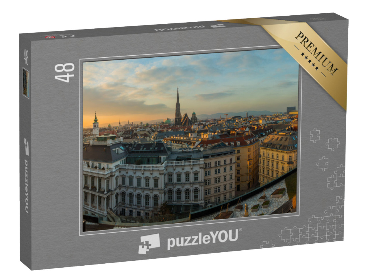 Puzzel 48 stukjes „Wenen bij zonsondergang, Oostenrijk“