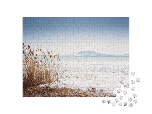 Puzzel 1000 stukjes „Balatonmeer in de winter, Hongarije“