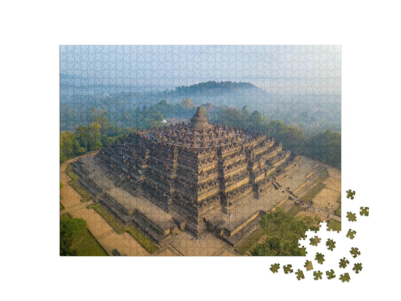 Puzzel 1000 stukjes „Grootste boeddhistische tempel ter wereld“