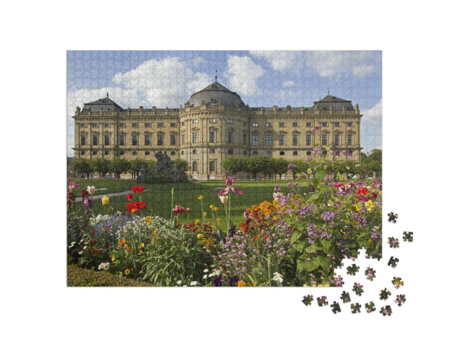 Puzzel 1000 stukjes „Residentiegebouw en tuin Würzburg“