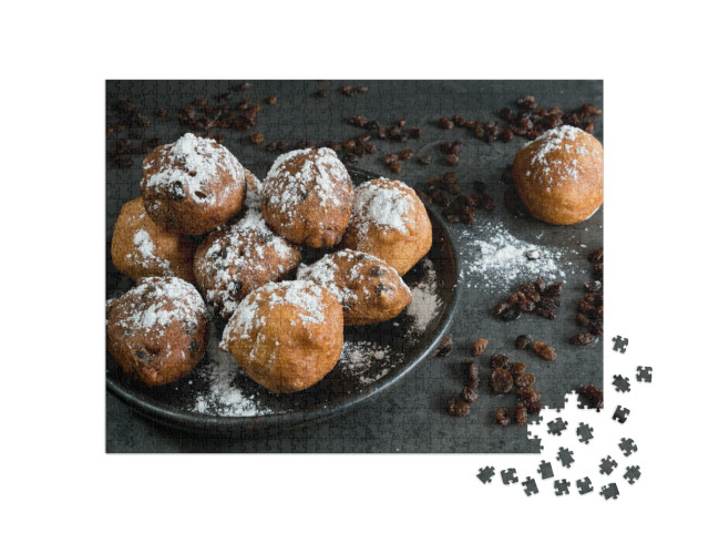 Puzzel 1000 stukjes „Traditionele oliebollen, voor het Nederlandse Nieuwjaar“