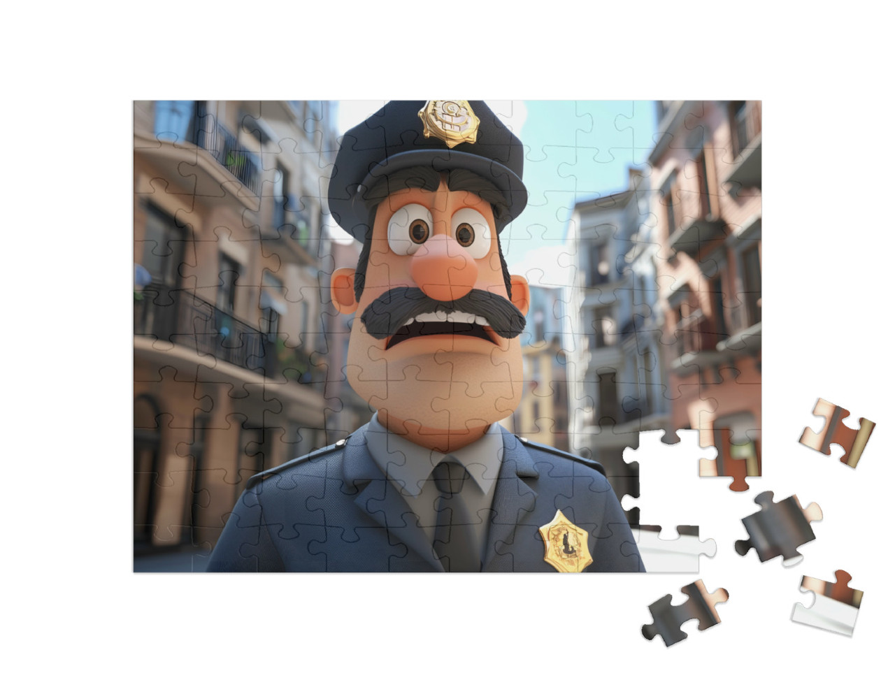 Puzzel 100 stukjes „De korpschef is woedend“
