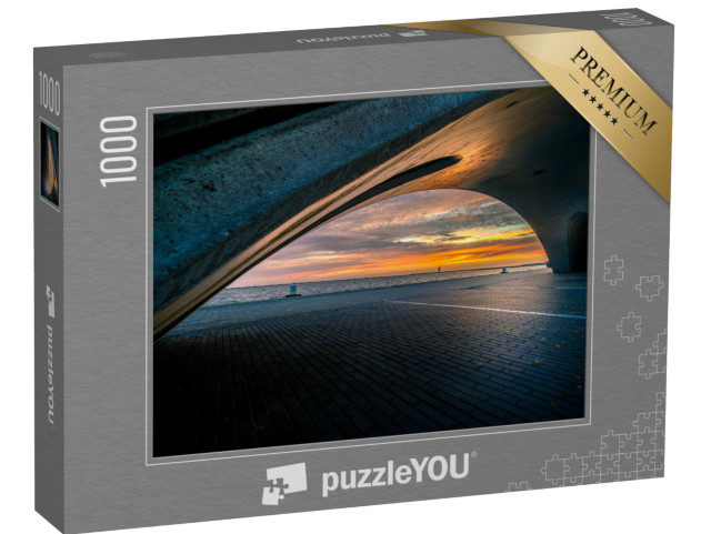 Puzzel 1000 stukjes „Prachtige zonsondergang op het Markermeer“