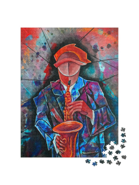Puzzel 1000 stukjes „Kubistisch surrealisme: een musicus“