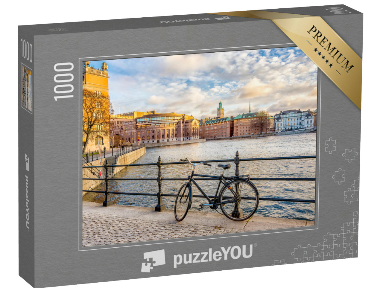 Puzzel 1000 stukjes „Zicht op het parlementsgebouw Riksdagshuset in Stockholm, Zweden“