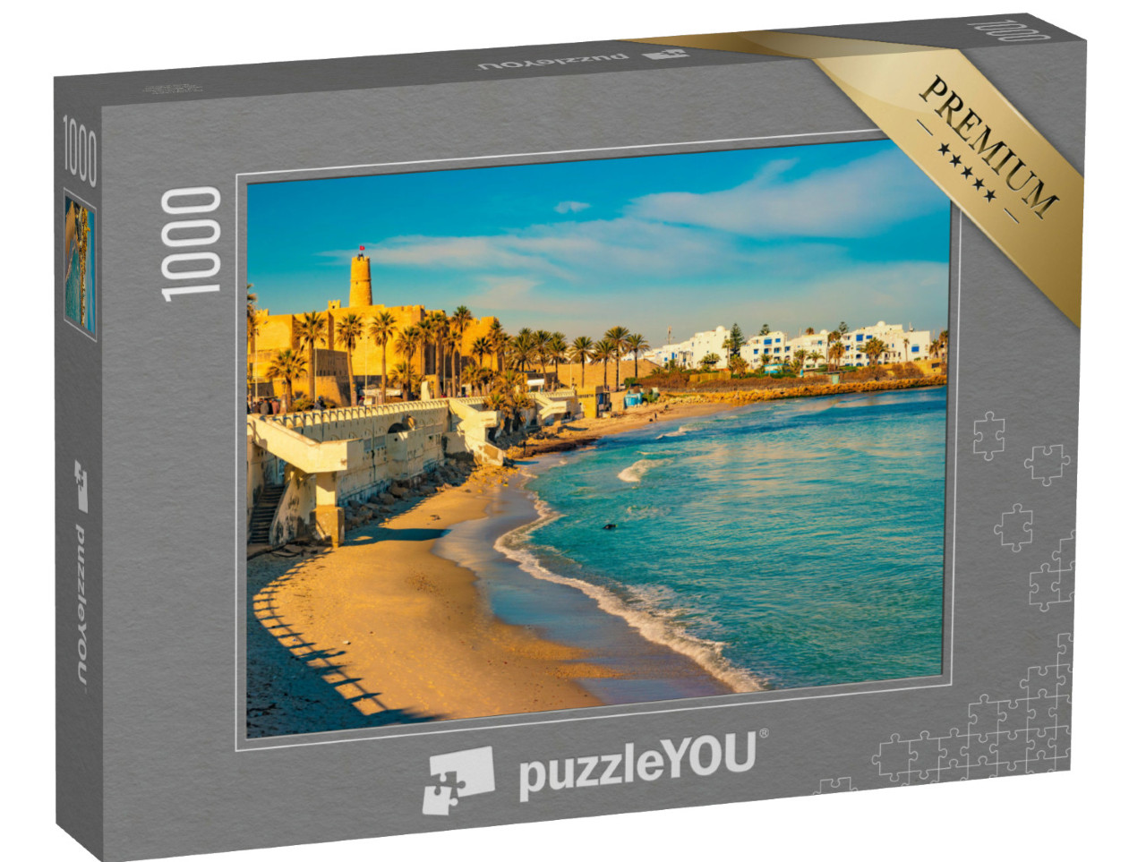 Puzzel 1000 stukjes „Prachtige stad Monastir in Tunesië aan de Middellandse Zee“