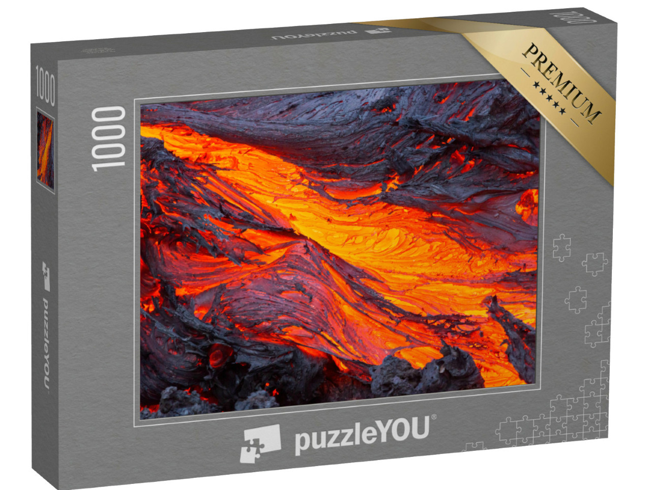 Puzzel 1000 stukjes „Uitbarsting van de vulkaan Tolbachik in Rusland“