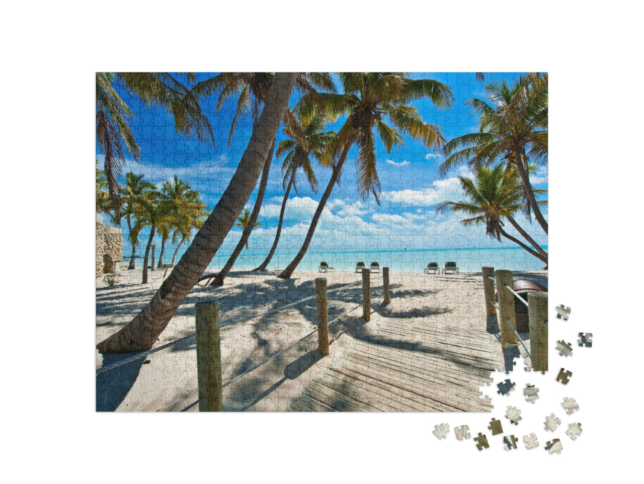 Puzzel 1000 stukjes „Voetgangersbrug naar het strand, Key West“