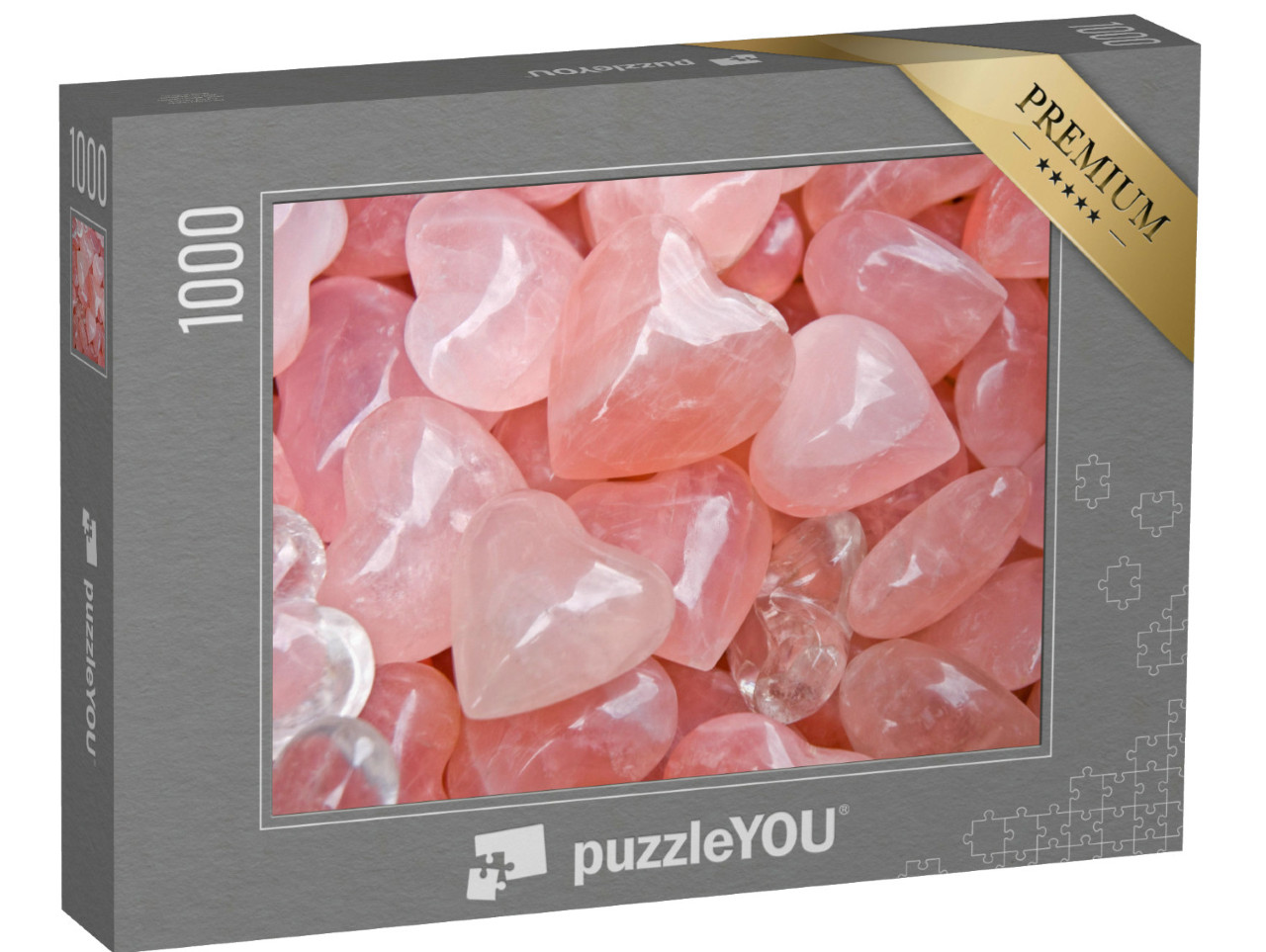 Puzzel 1000 stukjes „Hartvormige rozenkwarts“