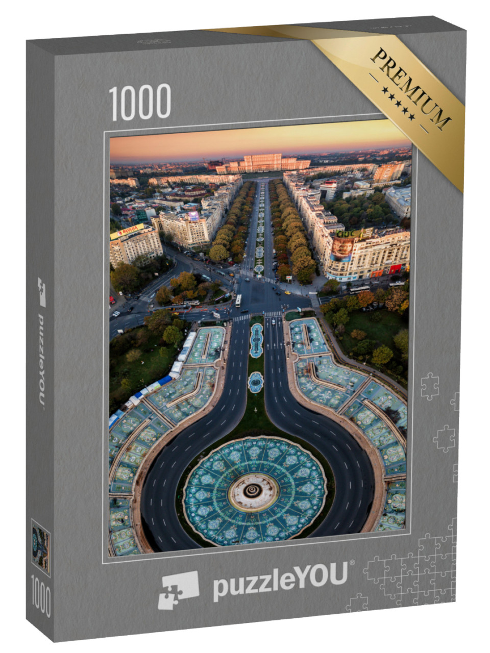 Puzzel 1000 stukjes „Boekarest, hoofdstad van Roemenië“