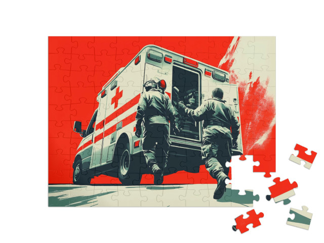 Puzzel 100 stukjes „Klaar voor actie“