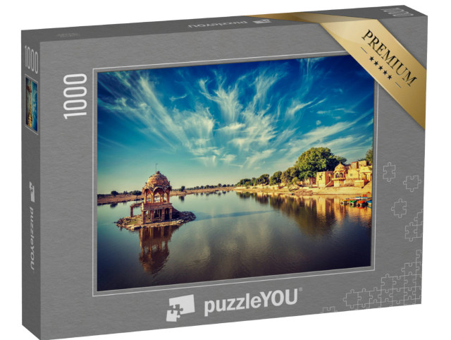 Puzzel 1000 stukjes „Gadi Sagar: Foto met vintage effect, Rajasthan, India“