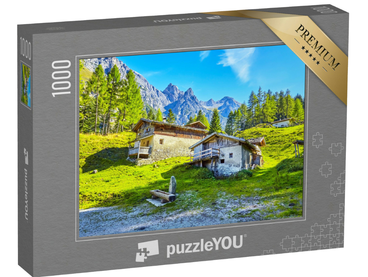 Puzzel 1000 stukjes „Oude bergboerderij in het Stubaital, Tirol, Oostenrijk“