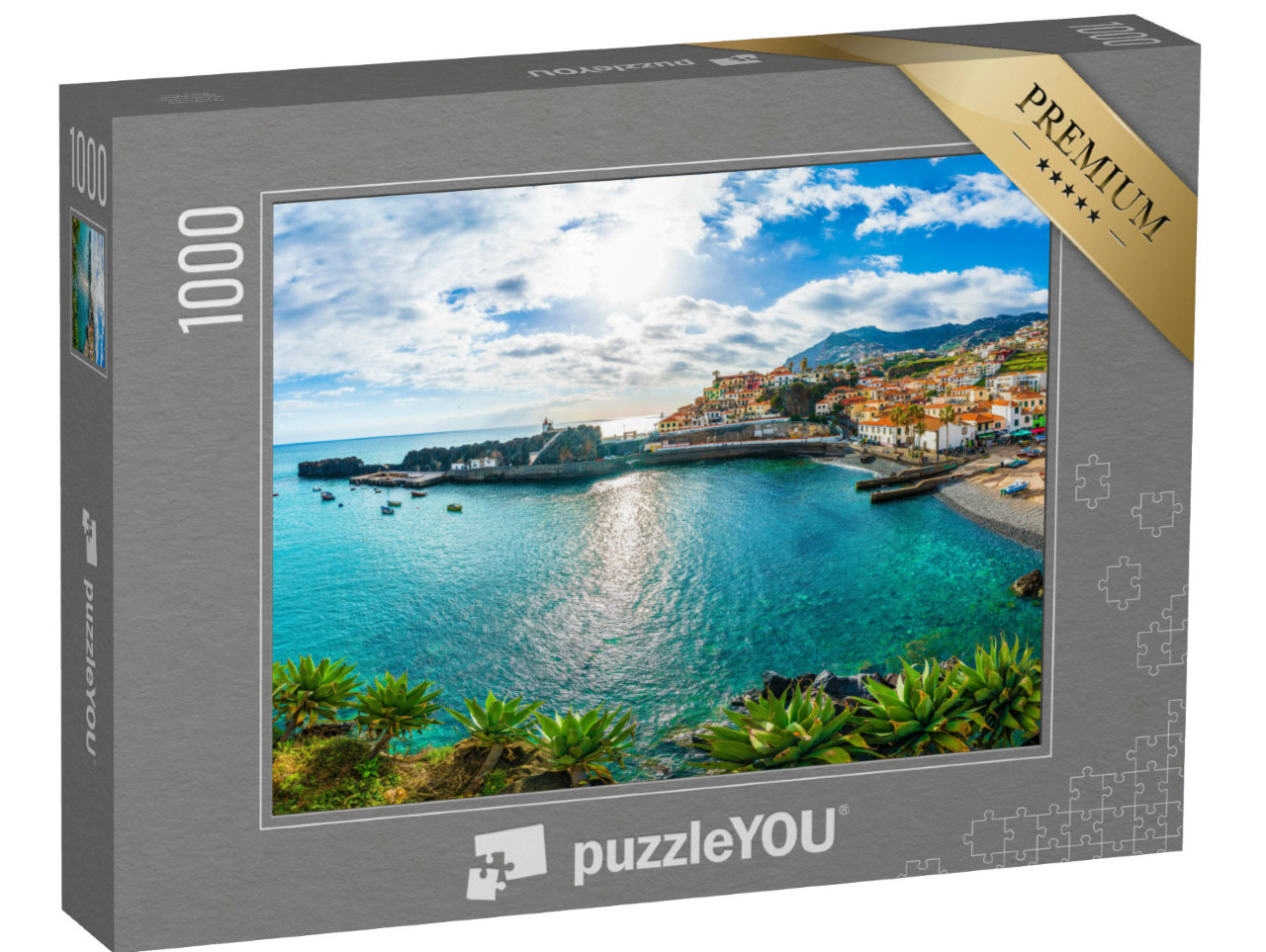 Puzzel 1000 stukjes „Camara de Lobos, haven en vissersdorp, Madeira, Portugal“