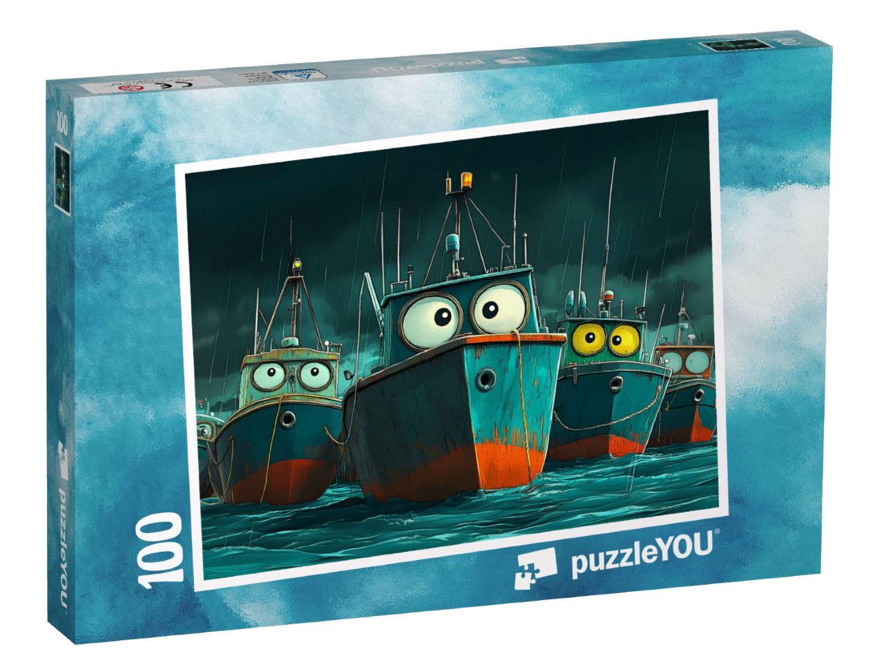 Puzzel 100 stukjes „De wonderlijke boten“