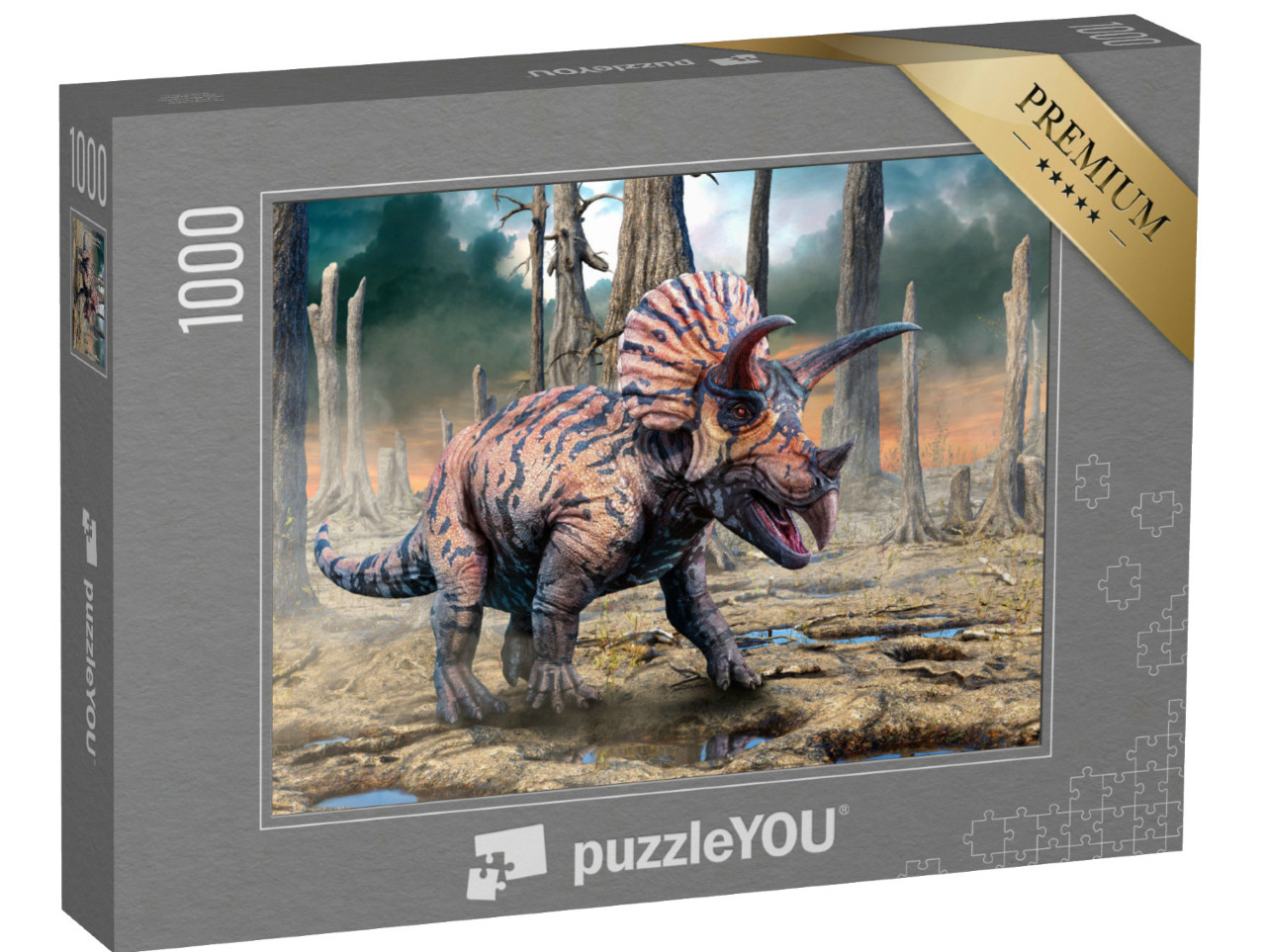 Puzzel 1000 stukjes „Triceratops uit het Krijt“