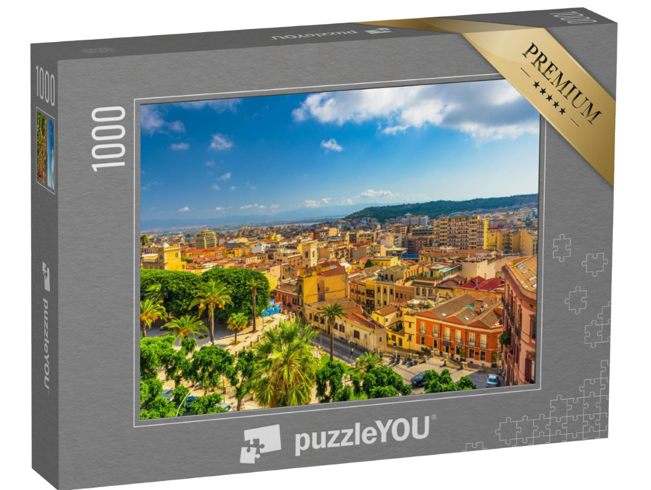 Puzzel 1000 stukjes „Oude stadscentrum van Cagliari, Sardinië, Italië“