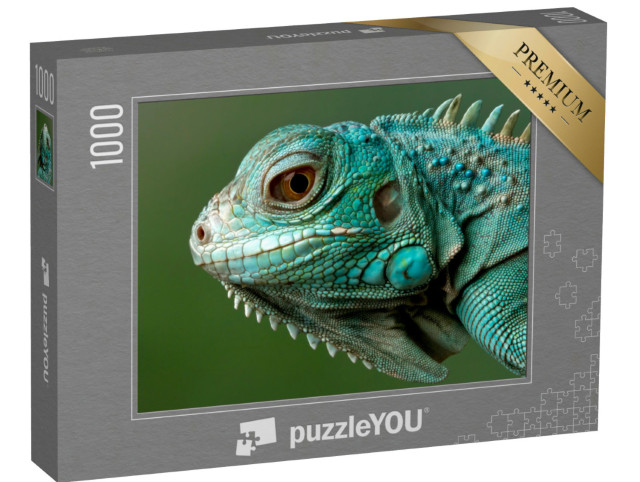 Puzzel 1000 stukjes „Blauwe leguaan“