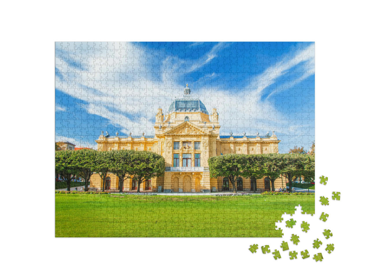 Puzzel 1000 stukjes „Kunstpaviljoen in Zagreb, Kroatië“