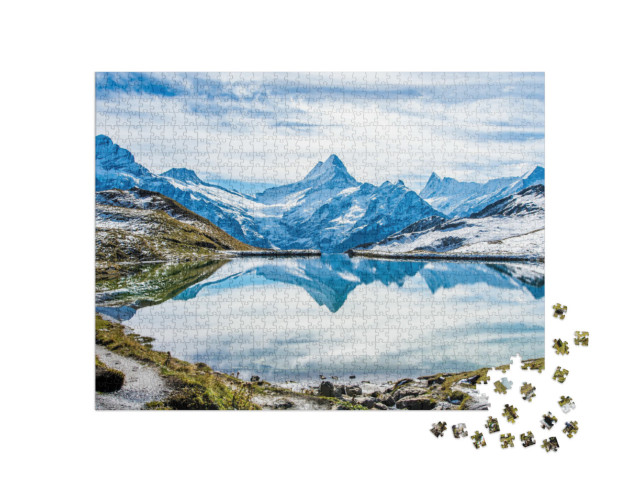 Puzzel 1000 stukjes „Bachalpsee boven Grindelwald, Zwitserland“