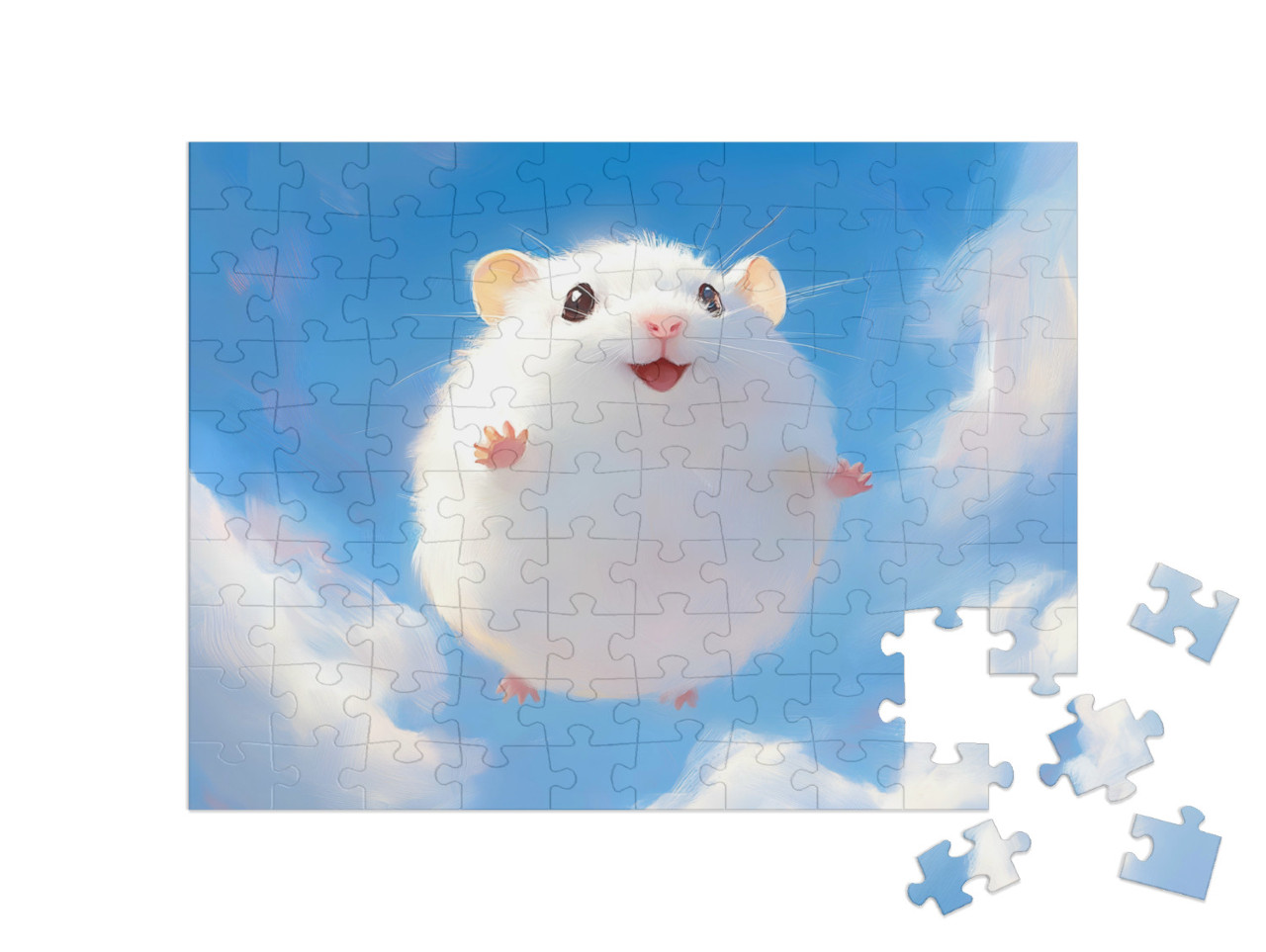Puzzel 100 stukjes „Pluche bal op reis“