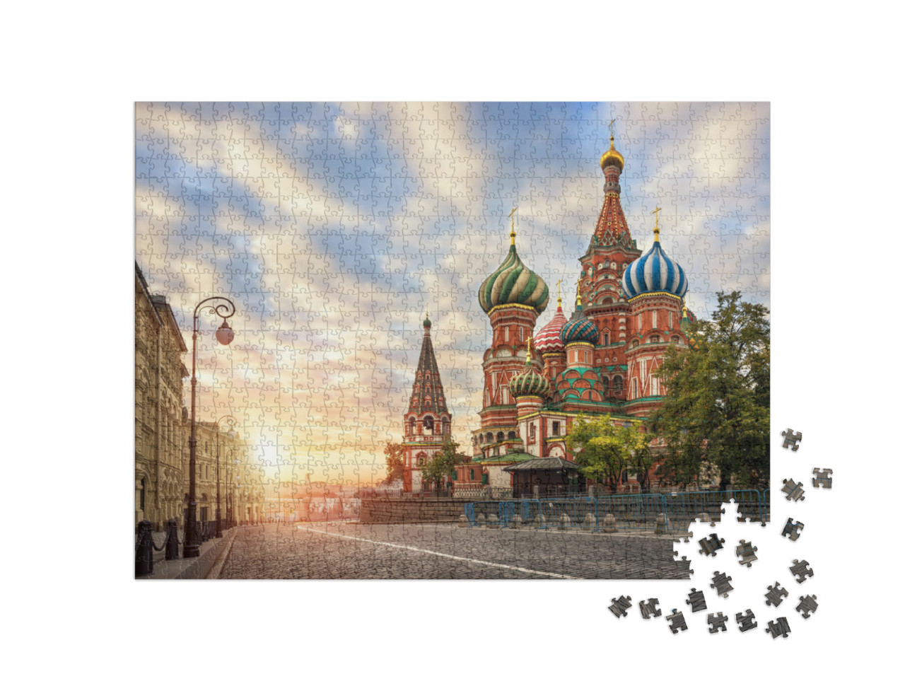 Puzzel 1000 stukjes „Sint-Basiliuskathedraal op het Rode Plein in Moskou“