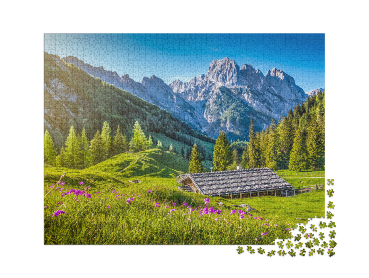 Puzzel 2000 stukjes „Idyllisch Alpenlandschap, Oostenrijk“