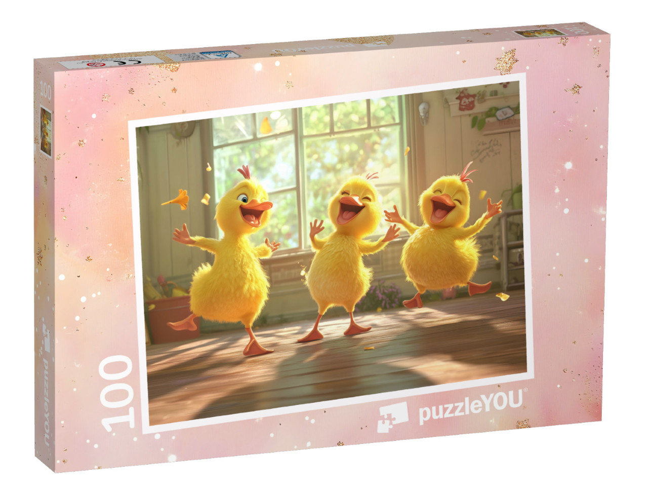 Puzzel 100 stukjes „Brutale veren: Kuikens in ritme“