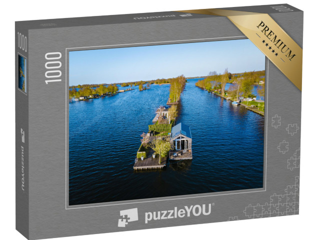 Puzzel 1000 stukjes „Vinkeveense Plassen met eilandjes bij Vinkeveen“