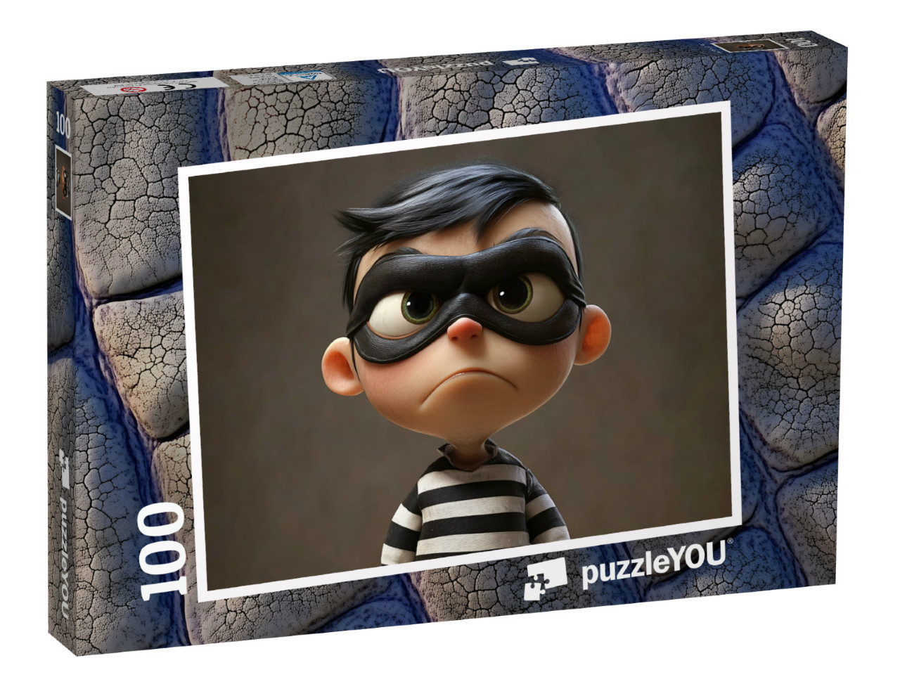 Puzzel 100 stukjes „De gemaskerde dief ontsnapt“