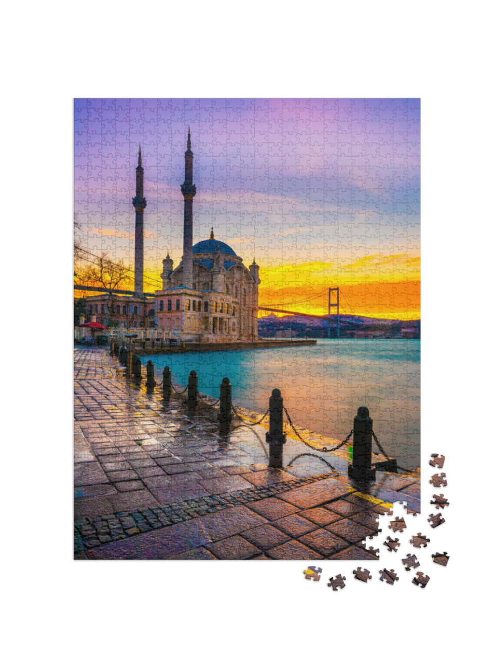 Puzzel 1000 stukjes „Zonsopgang bij de Bosporusbrug“