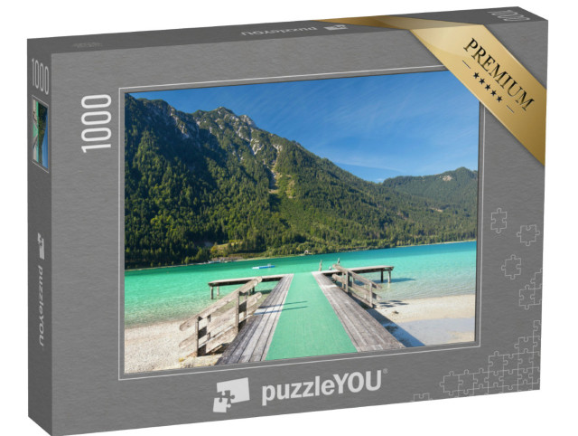 Puzzel 1000 stukjes „Oude houten loopbrug aan het Achenmeer in Oostenrijk“