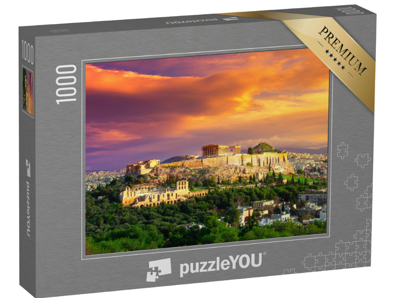 Puzzel 1000 stukjes „Oude Akropolis met Parthenon, Athene, Griekenland“