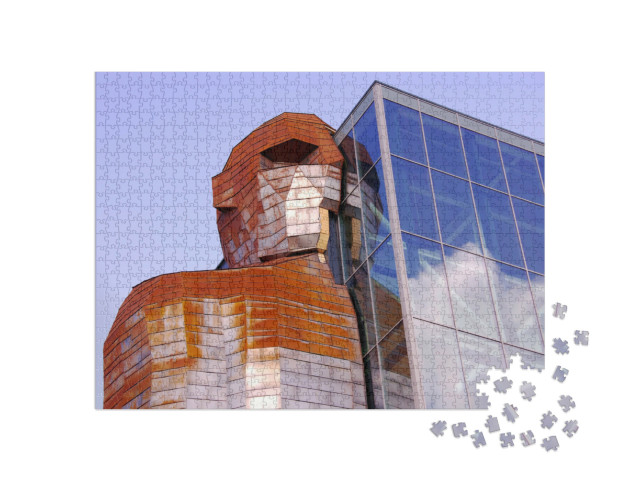 Puzzel 1000 stukjes „Het corpusgebouw in Oegstgeest in Nederland“